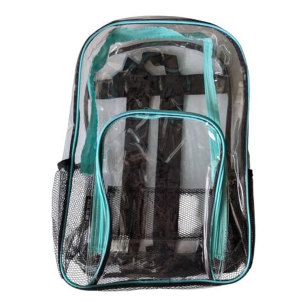 Arctic Star Large Clear Backpack 17" Teal Trim